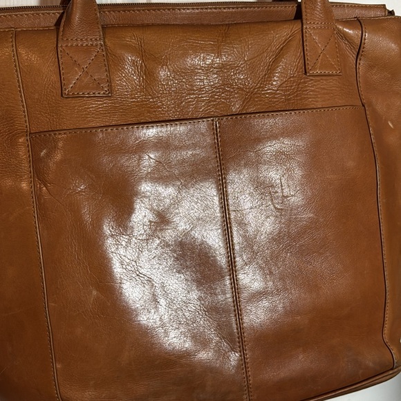 Piel Tan Leather Business Crossbody Messenger Bag - Picture 6 of 13